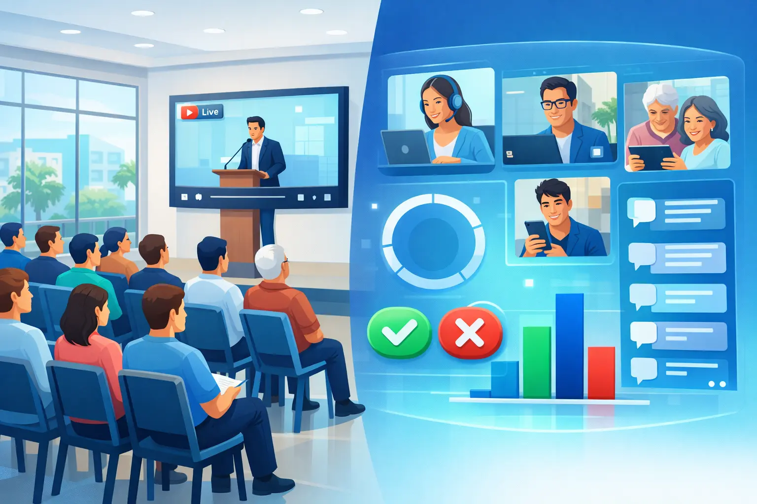 Asamblea virtual y mixta en conjunto residencial Colombia